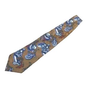 Vtg Designer Don Loper Italian Silk Neck Tie Novelty Motorcyle Trike L56" W4"